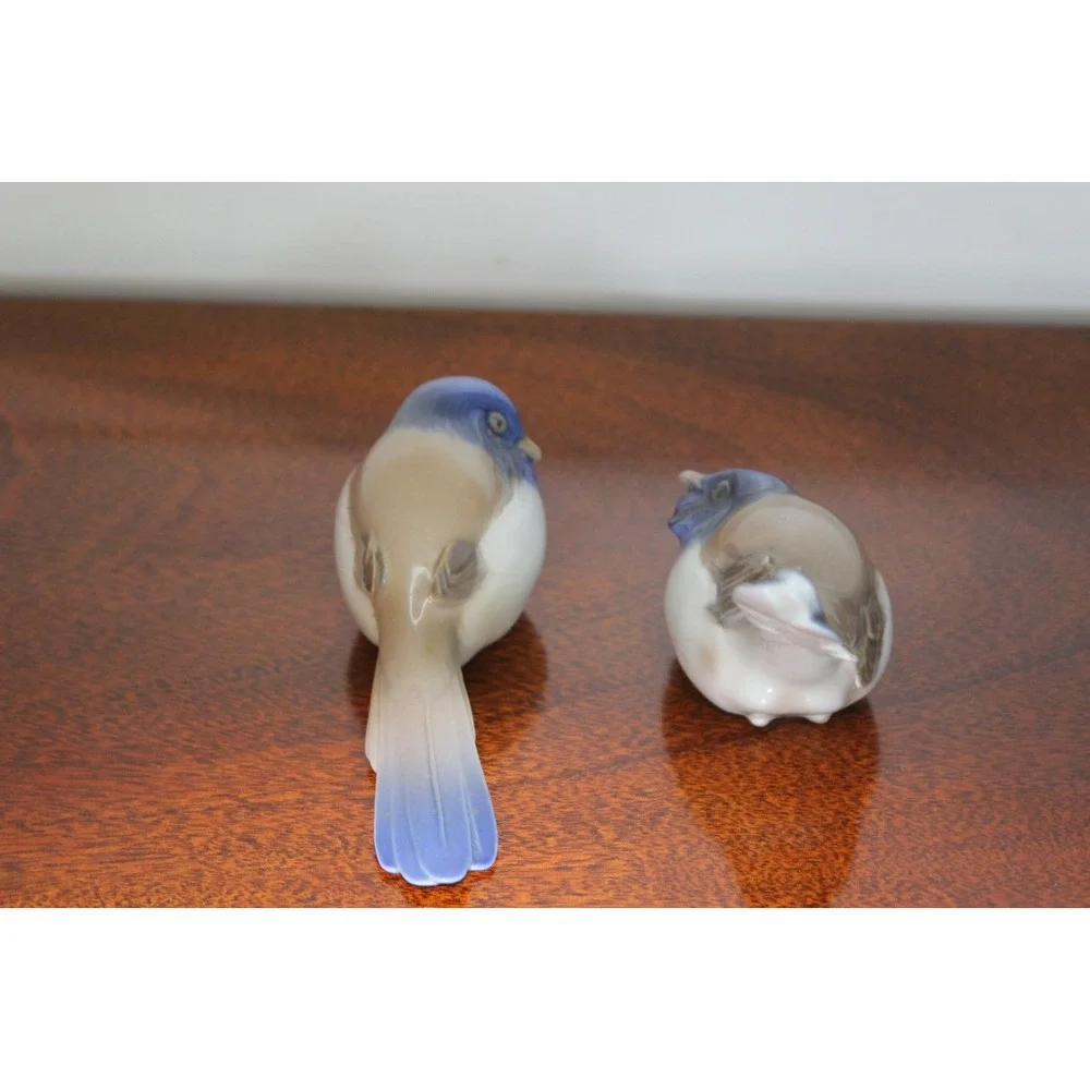 A pair‎ of Vintage Bing & Grodahi Porcelain titmouse Figurines